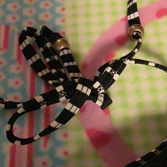 RINGO bikini top black white with beautiful colored flowers on it size medium - Picture 5 of 11